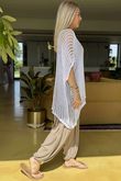 Made in Italy Fisherman Layering Knit White